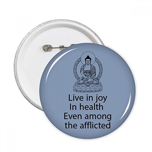 Pins bouddhisme décoration veste et sac, accessoires spirituels ronds multicolores XL
