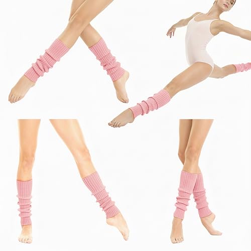 Image of v28 Women Warm Leg Warmers 80s Retro Party Costume Knit Ballet Neon Long Socks