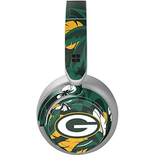 Skinit Decal Audio Skin Compatible with Surface Headphones - Officially Licensed NFL Green Bay Packers Tropical Print Design