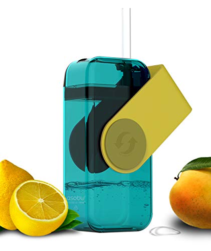ASOBU JB300YELLOW Botella zumos The Juicy 290ml Amarillo, Juventud Unisex, 10oz