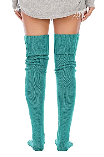 Image of Leoparts Women's Cable Knitted Thigh High Boot Socks Extra Long Winter Stockings Over Knee Leg Warmers