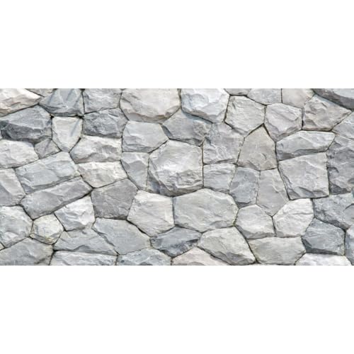 30x18 in White Stone Aquarium Backdrop Rocky Fish...