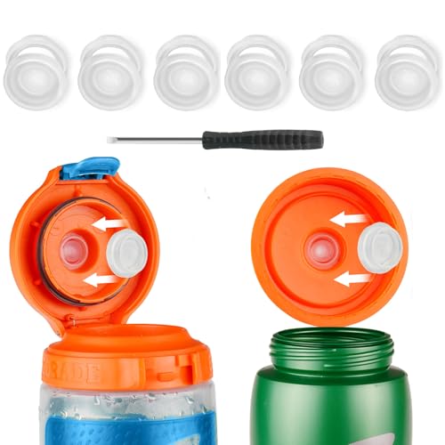 gocola Dispensing Valves Compatible with Gatorade Water Bottle - Silicone Valve and Plastic Insert with Screwdriver Replacement Accessories for Gatorade Gx Water Bottle Gatorade 32oz Bottle