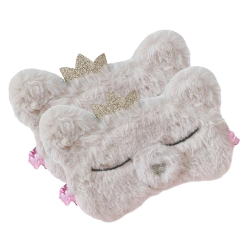 VERDANVERSE 2個 毛?素材軽量 用睡眠アイマスク 柔らかく通気性良好で肌に優しい快眠サポート 寝不足対策や昼寝に