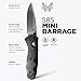 Benchmade - Mini Barrage 585 EDC Knife, Drop-point Blade with Black Valox Handle (585)