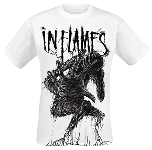 In Flames Big Creature Uomo T-Shirt Bianco M 100%