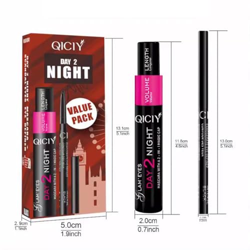 Kit Mascara y Delineador para Ojos Waterproof miniatura 2