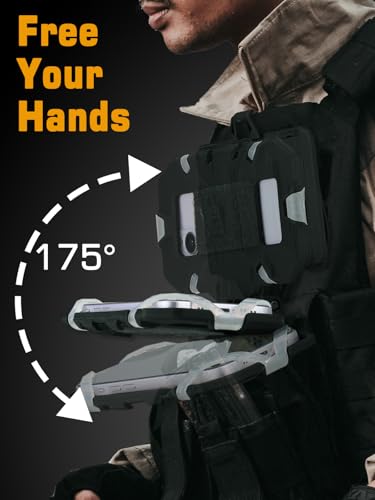 Image of Tactical Molle Plate Carrier Vest Phone Chest Mount Holder