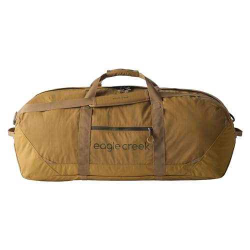 Eagle Creek No Matter What Duffel Bag - Eco Friendly Duffel for Sustainable Travel - Adjustable Shoulder Strap - Multiple Carry Options - Easy to Store - Safari Brown - 110L2