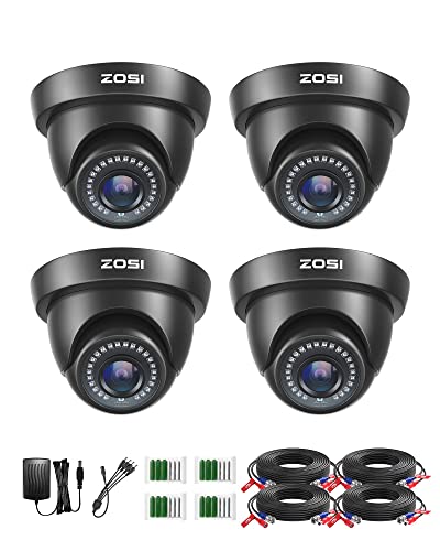 ZOSI 4 Pack 1080P 1920TVL HD-TVI Dome Security Cameras,Night Vision,2MP Indoor Outdoor Home...