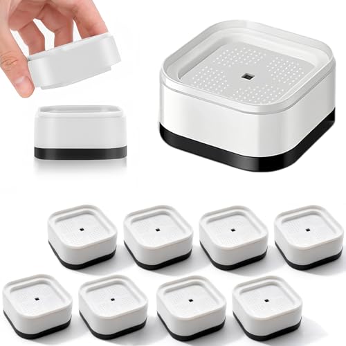 DIYCUT 8 Piezas Elevadores de Muebles, Apilables Tacos Elevadores Cama, Altura 3,5 cm Aumentada Sofá Almohadillas, para Patas de Muebles De hasta 5 cm de Diámetro, Sillas, Sofás y Lavadoras