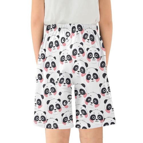 ALAZA Cute Panda White Stylish Pajama Shorts Sleep Shorts Pant Lounge Pajama Bottoms Elastic Waist with Pockets2