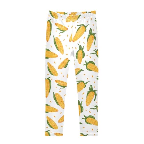 Cobs Corn Girls' Leggings Toddler Doodles Kids Yoga Pants Dance Active Tights 4T