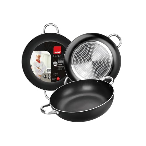 IBILI 403340 Sarten honda con 2 asas i-chef, Negro, 40 cm