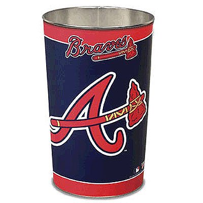 Wincraft Atlanta Braves MLB - Papelera cónica (15 pulgadas de altura)