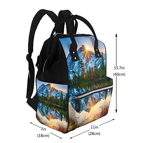 Sac à langer Mountain Sunrise au design soigné et finitions haut de gamme