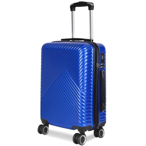 MERCURY TEXTIL  Maleta de Viaje Cabina, Mediana, Grande, rígida 100% de Polipropileno y ABS, Ruedas Giratorias, Prácticas y Ligeras con Cierre de Seguridad. (Azul, Cabina)