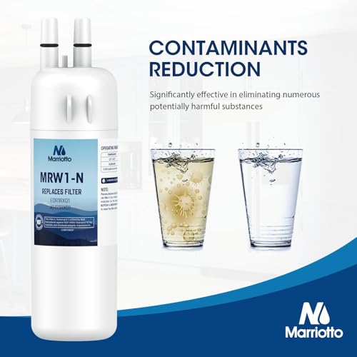 Image of MARRIOTTO EDR1RXD1 Refrigerator Water Filter Compatible with W10295370A, WHR1RXD1, KAD1RXD1, Filter 1, W10295370, P4RFWB, P8RFWB2L, 46-9930, 46-9081 Refrigerator Water Filter, Pack of 4