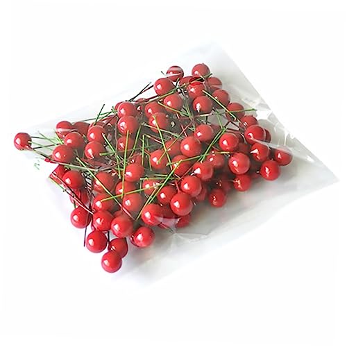 NUOLUX 150個 クリスマスデコレーションベリー 赤 パーティー 人工ベリー