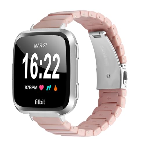 �����X�g���b�v Fitbit Versa 2/Versa/Sense�Ή� ���߉\ �y�� �J�W���A�� �X�|�[�c �����p�o���h Fitbit Versa Lite ���f�B�[�X �����Y (�s���N - �V���o�[ �����T�C�Y)