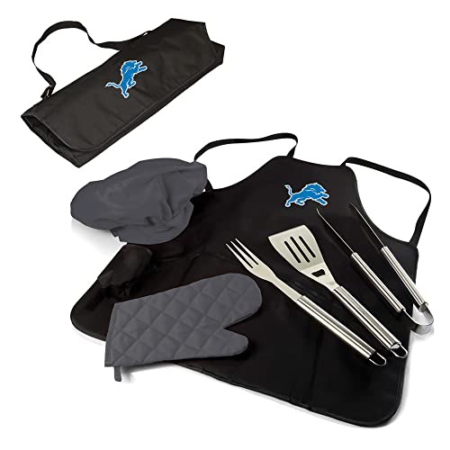 Image of Picnic TIME BBQ Apron Tote Pro Grill Set, (Black with Gray Accents)