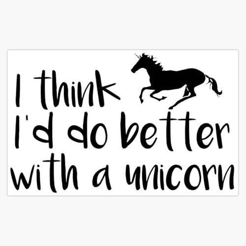 I Think I'd Do Better with A Unicorn Waverly EARP Quote TV Show WayHaught Fan 5" Magnetic Bumper Sticker Car Magnet
