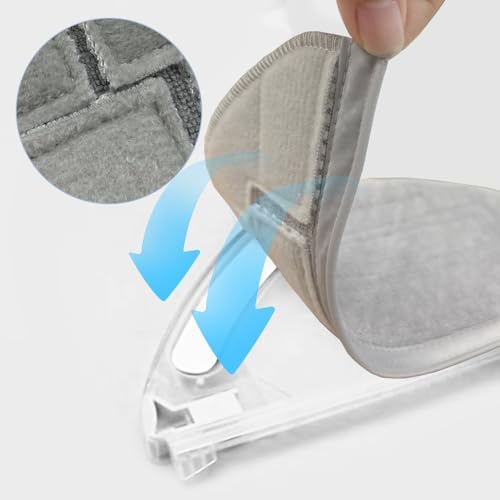 6 Pack Mop Cloth Pads Replacement for Roborock S8 Pro Ultra Robot Vacuum, Upgraded Reusable Microfiber Dual Sonic Mopping Pad Accessories - Thumbnail 3