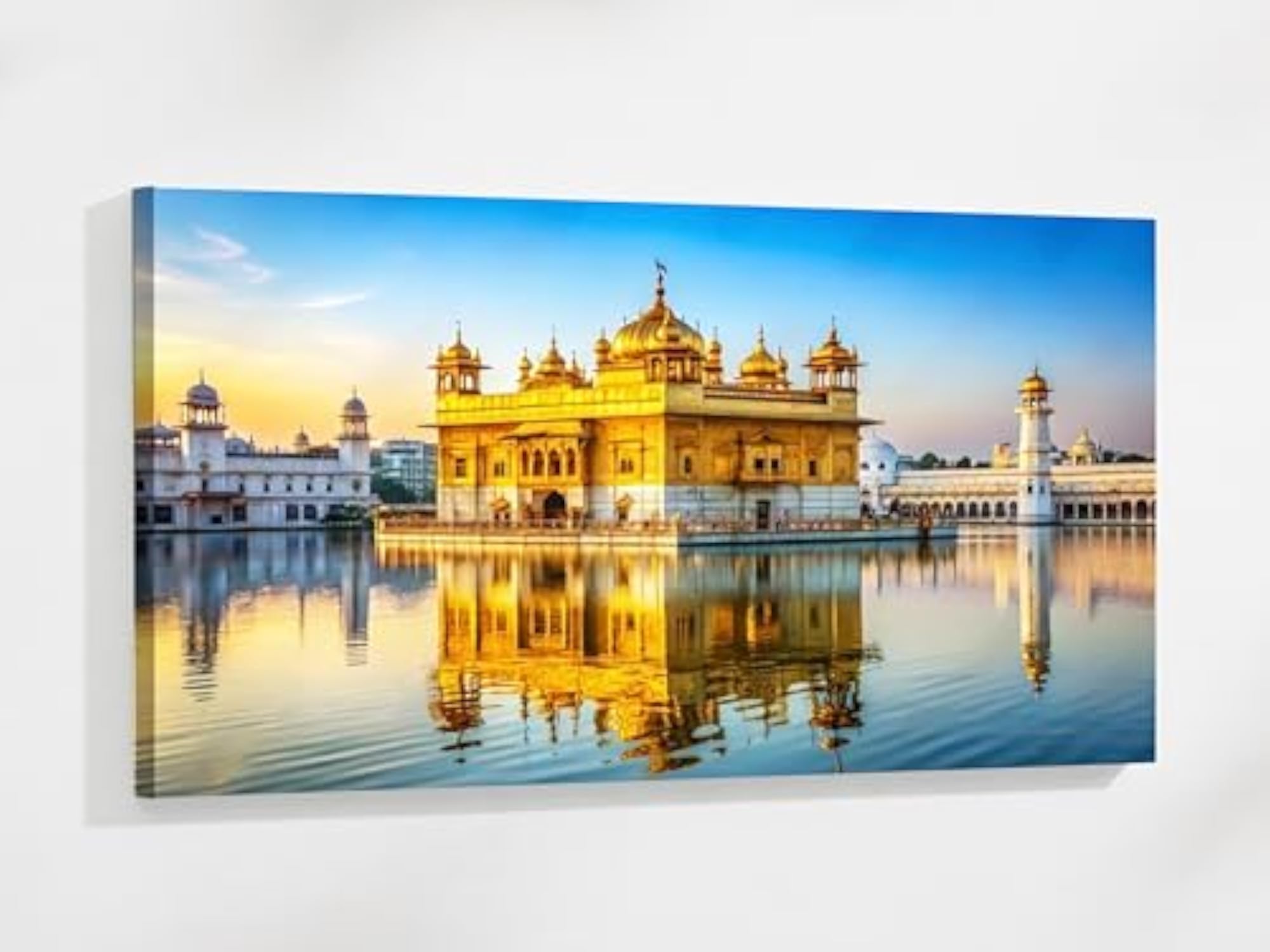 Golden Temple Day View Canvas Wall Art