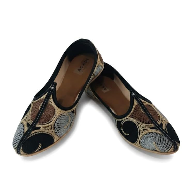 agadi Handcrafted Men’s Embroidered Jutti – Ethnic Mojari Loafers with Traditional Zari Work and Leather Sole-picture-20