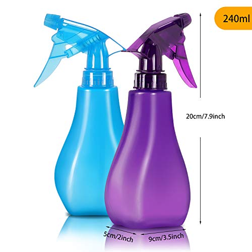 8 Oz Empty Plastic Spray Bottles with Adjustable Nozzle - Durable Trigger Sprayer with Mist & Stream Modes - Refillable Sprayer for Taming Hair, Hair styling, Watering Plants, Showering Pets - 4 Pack - Image 3