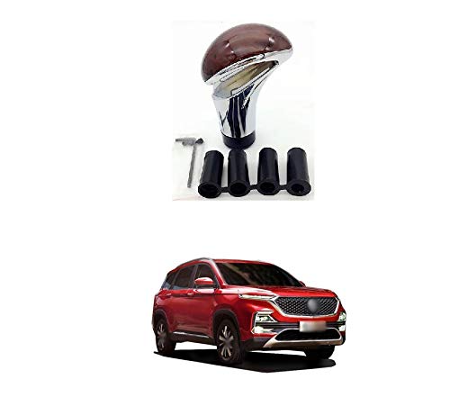 PRIKNIK Wood Texture Car Gear Shifter Lever Manual Modified Shifter Knob Handle Shift Lever Fit with 8mm 10mm 12mm Adapters Compatible with M-G H-Ector