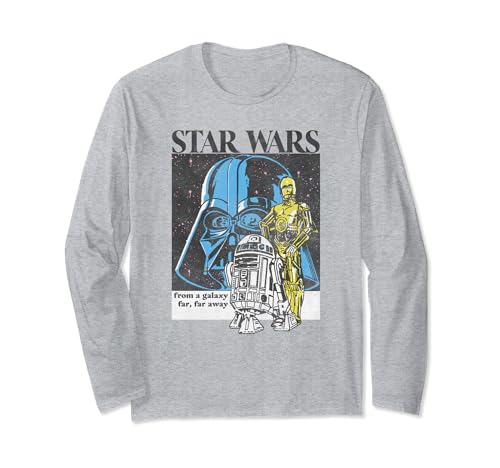 T-shirt Star Wars Darth Vader manches longues coton homme noir