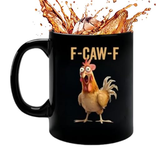 Taza de pollo | Divertida taza de cerámica con temática de granja | Taza de té de gallo - para damas, mujeres, madre, granja, cocina, desayuno, amante de los animales