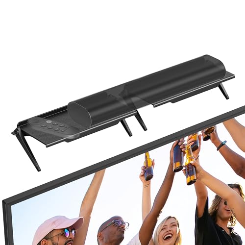 No Drilling Soundbar Mount TV Top Shelf Fits Most Soundbars up to 12 lbs Universal Monitor Shelf-Sound Bar Mounts Sound Bar Shelfs Above TV for Flat Screen TVs No TVs Disassembly 23.6x4.4inch