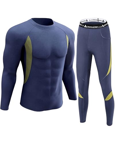 UNIQUEBELLA Thermo Unterwäsche Set, Funktionswäsche Herren...
