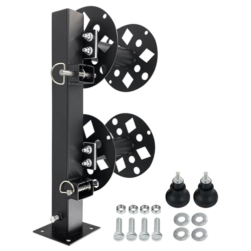 Heavy Duty Double Welding Cable Lead Reel, 10” Reel, 360-degree Swivel Base, Accommodate 150 Feet of 1/0 Cable and 125 Feet of 2/0 Cable