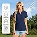 Women's Polo Shirts Short Sleeve Quick Dry UPF 50+ Sun Protection Business Casual Collared Shirt Tennis Golf Shirt Work Tops (NB XL) Navy