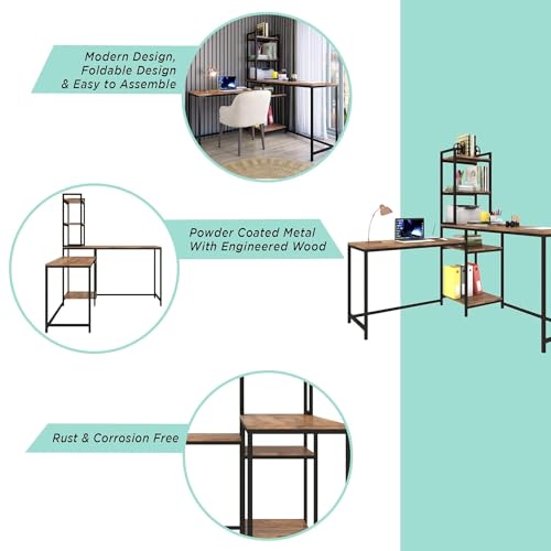 Image of Klaxon Office Table for Home | Workstation Table Desk (FD - Modern DIY)