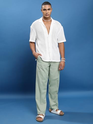 Image of Highlander Men's Ankle-Length Straight Fit Trousers | Modern Style & Comfort | Perfect for Casual & Formal Wear | Trouser for Men | Men Trousers | Trousers for Man | Pants for Man