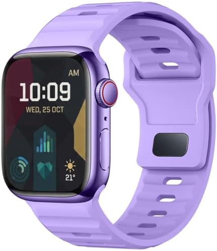 SENMVEXE Soft Silicone Watch Band Compatible with Apple Watch 11-1 SE Ultra