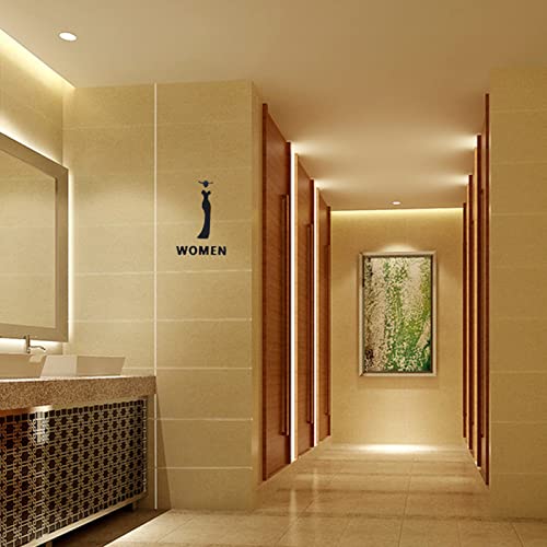 Letrero de baño para Hombres y Mujeres, Letrero/Cartel Unisex para Puerta de baño, Letrero para inodoros, decoración de letreros para baños (A 30 * 19 cm) (B 20 * 13 cm) (B 20 * 13 cm) (B 30