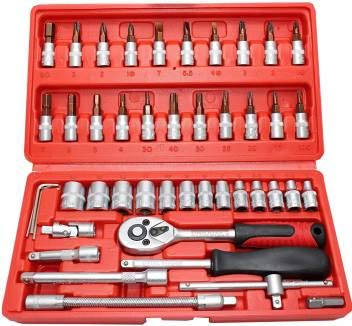 TRENDBIT 46 in 1 Pcs Tool Kit & Screwdriver and Socket Set Multi Purpose Combination Tool Case Precision Socket Set
