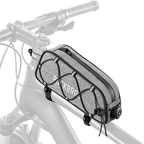 ROCKBROS Road to Sky Bicycle Frame Bag Top Tube Bag Waterproof 0.7L Reflective for Front Frame for MTB/Road Bike/Gravel Bike