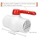3Inch PVC Ball Valve Water Pipe Shut-off Valve Socket with Red T-Handle for Cold Water Supply lines, Irrigation Pipe fitting System(Socket x Socket), 3