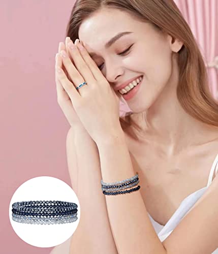 Noessla Beaded Boho Stretch Bracelet Colorful Stackable Crystal Beads Bracelets Trendy Costume Jewelry Mothers Day Gifts for Women4