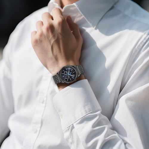 Image of Kai Tian Stainless Steel Watch Band 20 21 22 24 26 18mm for Men Women Solid Watch Bracelet Strap with Deployment Double Lock Black Silver Blue Grey Rose gold