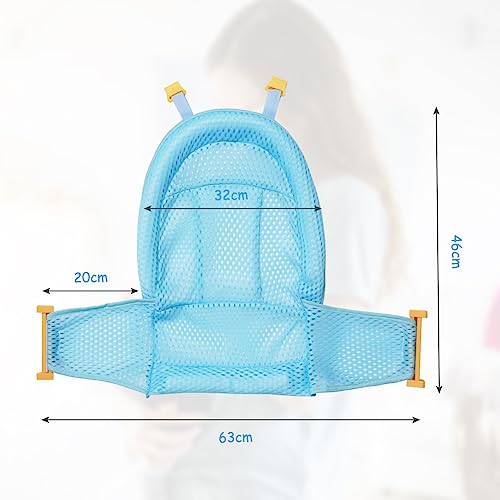 Aolso Baby-Badesitznetz, Neugeborenes Baby-Badesitz-Stützwanne, Baby-Badenetz, Baby-Badematte, rutschfestes Badesitznetz, verstellbares Badesitznetz 0–3 Jahre – Bild 3