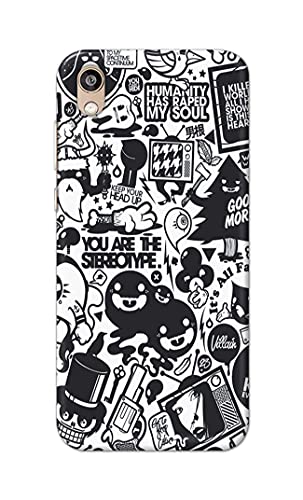 Image of Printed Hard Back Cover Case for Honor 8S | Huawei Y5 2019 Back Cover (Mixed Cartoon) -1302