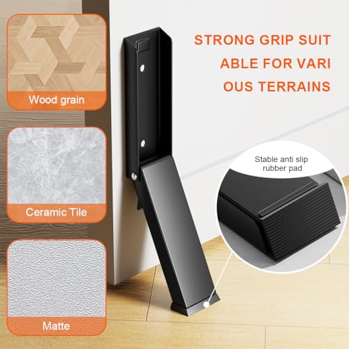 Image of HASTHIP Door Stopper for Home Rubber, Spring Loaded Heavy Duty Holder | Door Stopper For Main Door Step On /Off Doors Holder Anti-Collision Safety Top Doors Stoppers Door Stoppers For Home, Office
