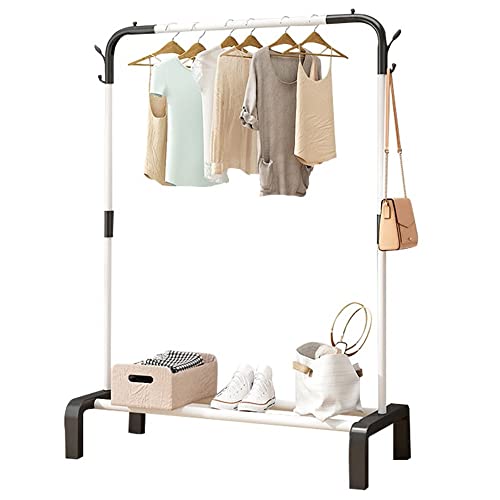 Perchero de pie de metal con gancho. Estable y fácil de montar para pasillo, dormitorio, sala de estar. Disponible en 80 cm, 110 cm, 135 cm, 150 cm.